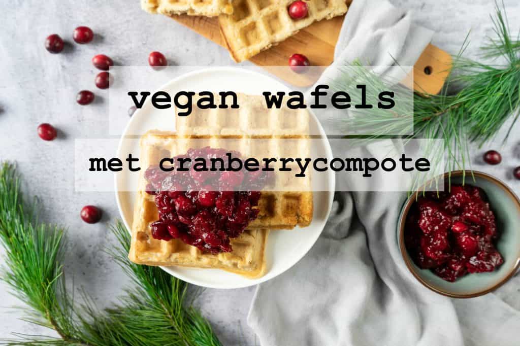 vegan wafels met cranberry