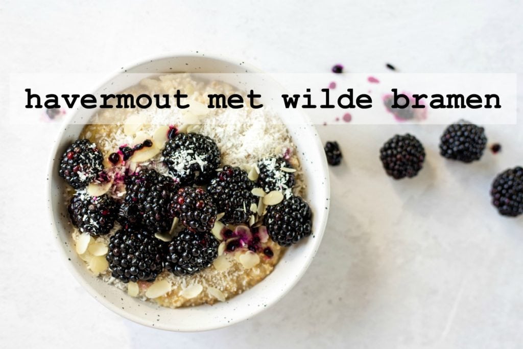 havermout met wilde bramen